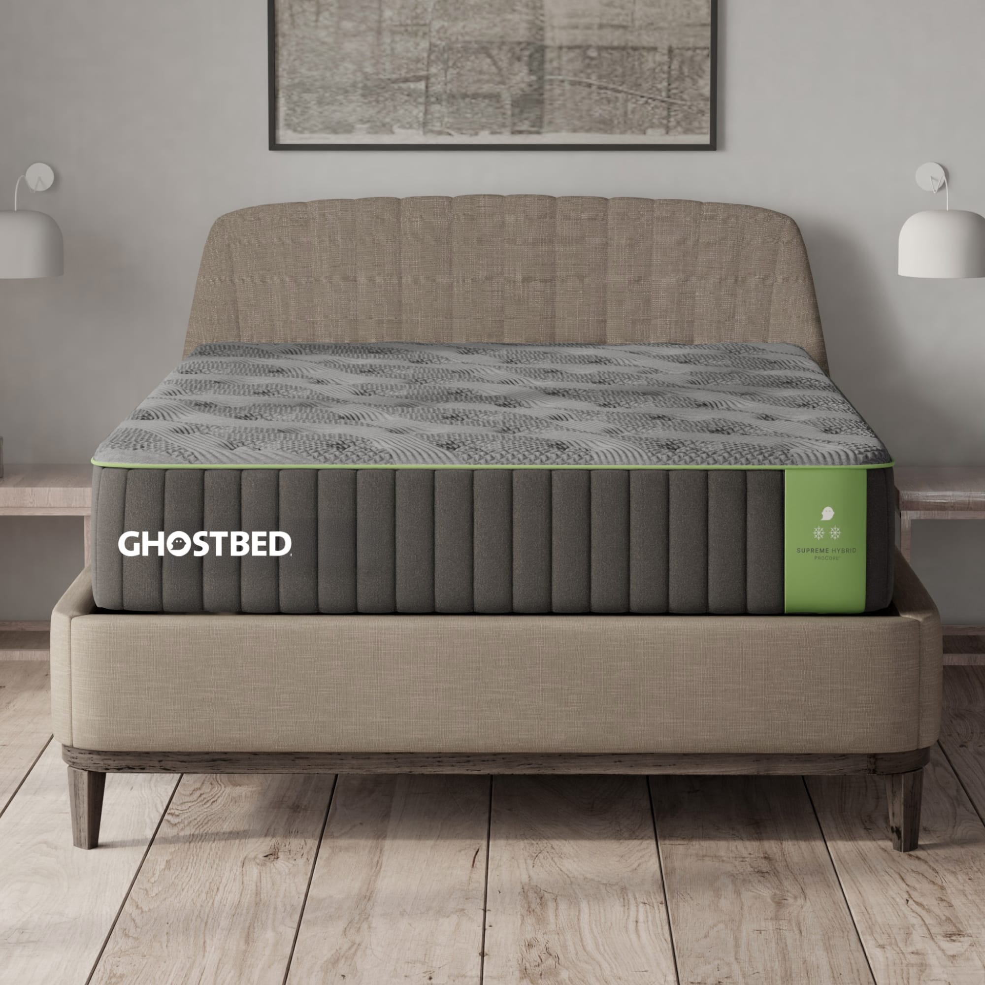 GhostBed - Supreme 12" Hybrid Mattress - Gray