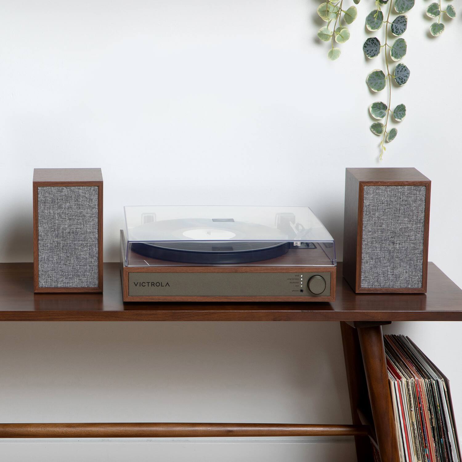 Alt View 17. Victrola - Victrola Harmony Bluetooth Turntable System with Speakers - Walnut.