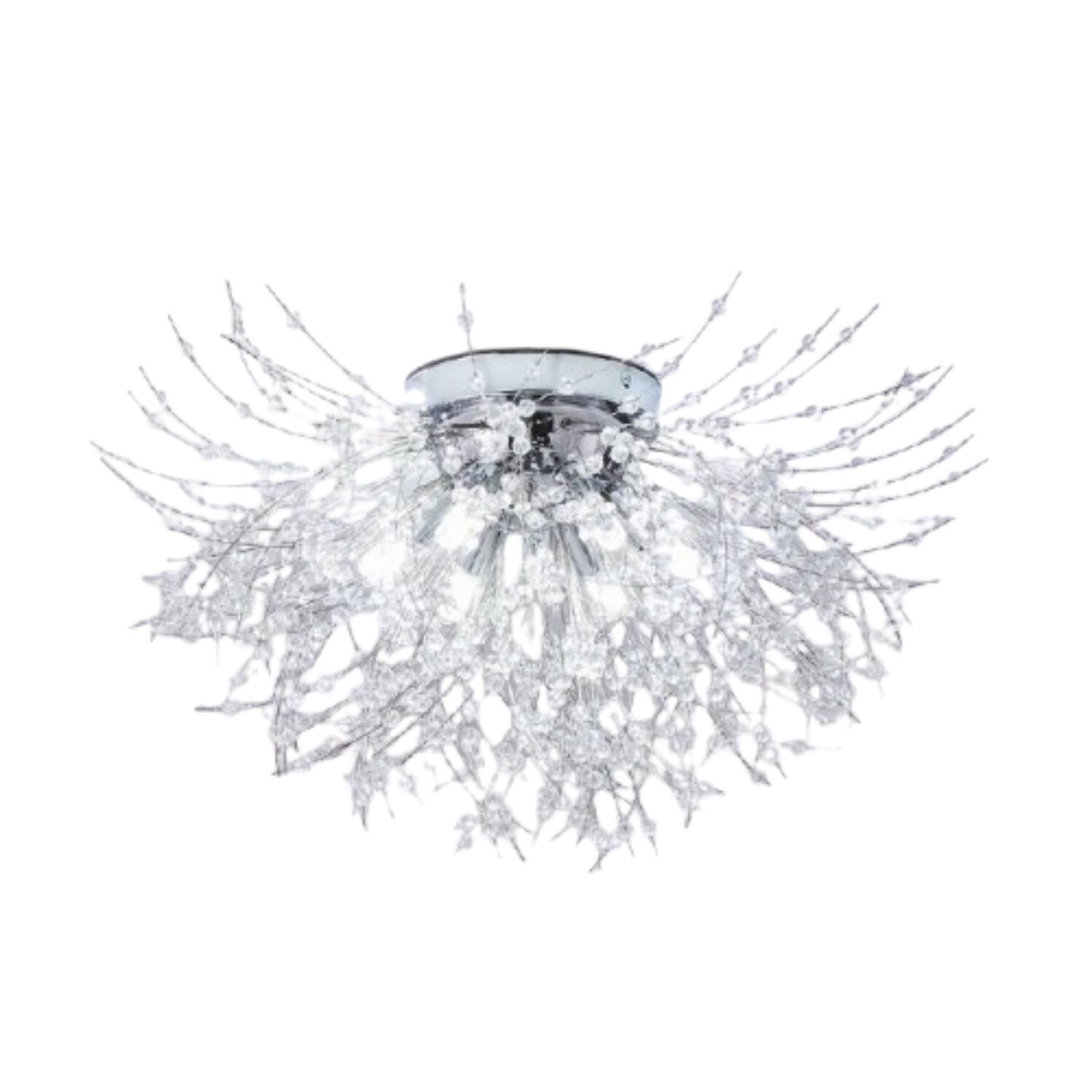 Front. Home Collection - LED Modern Crystal Ceiling Light Fixture Fireworks Flush Mount Chandelier 6-Light.