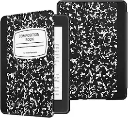 Fintie - Slimshell Case for 6" Kindle Paperwhite (10th Generation, 2018) Slim Lightweight Cover Hard Back Shell Auto Wake/Sleep - Composition Book
