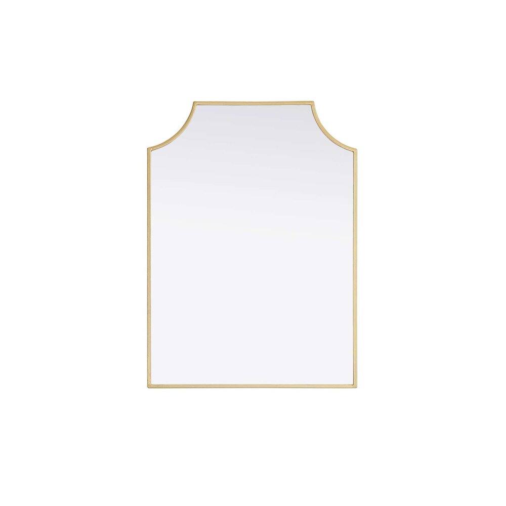 Alt View 2. Elegant Kitchen and Bath - Notched Metal Mirror 22x30 inch in Brass - Brass.