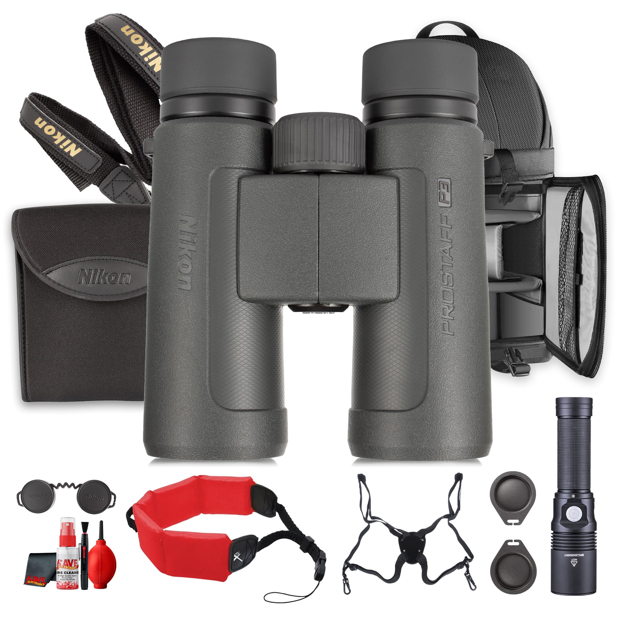 Nikon - PROSTAFF P3 10x42 Binoculars Waterproof Fogproof Bundle price history on PriceWatchPro