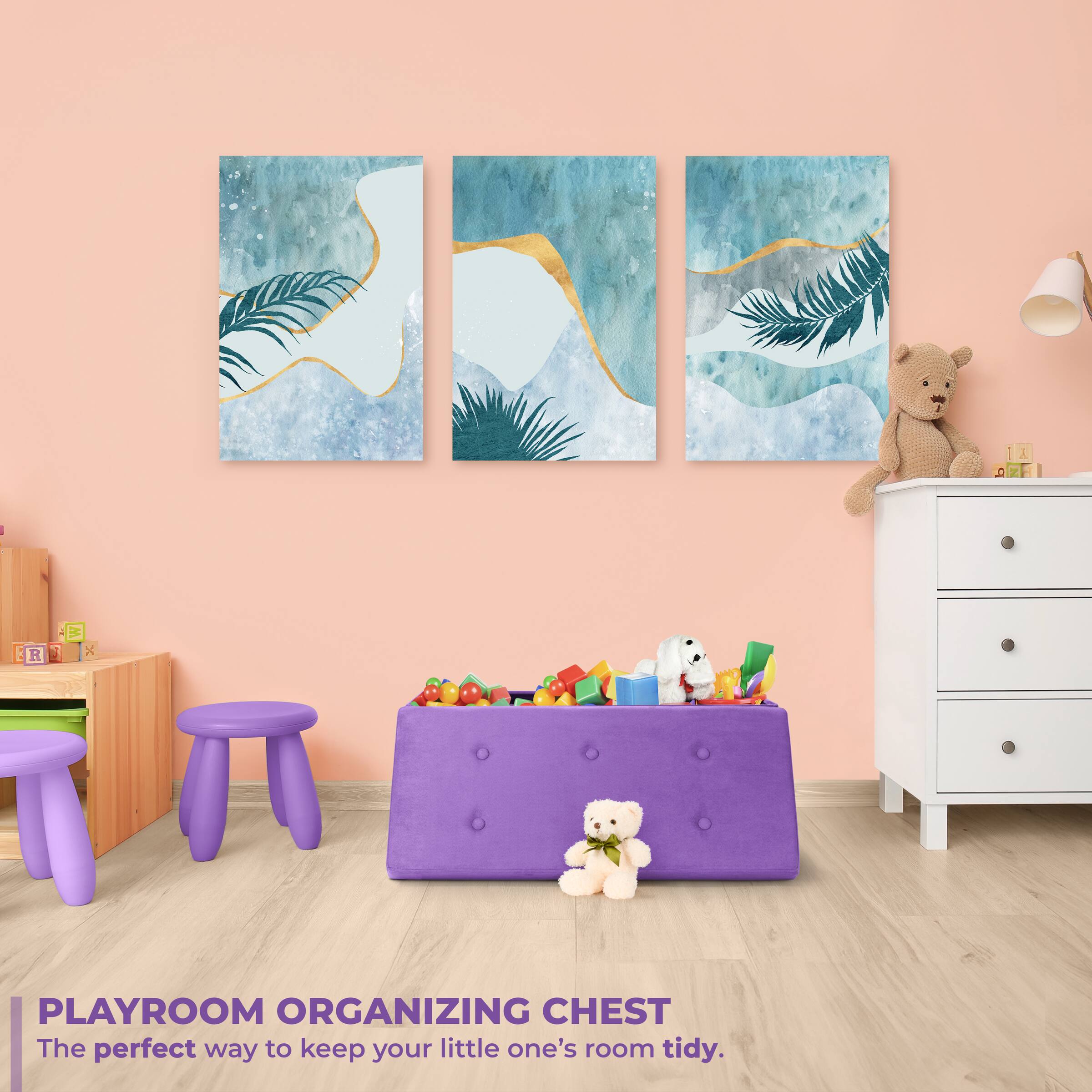 1 - PLAYROOM ORGANIZING CHEST  
The perfect way to keep your little one's room tidy.