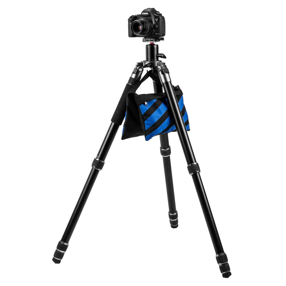 Alt View 1. Flashpoint - Flashpoint Empty Saddle Sandbag, 18 lbs Capacity, Blue  Black Stripes.