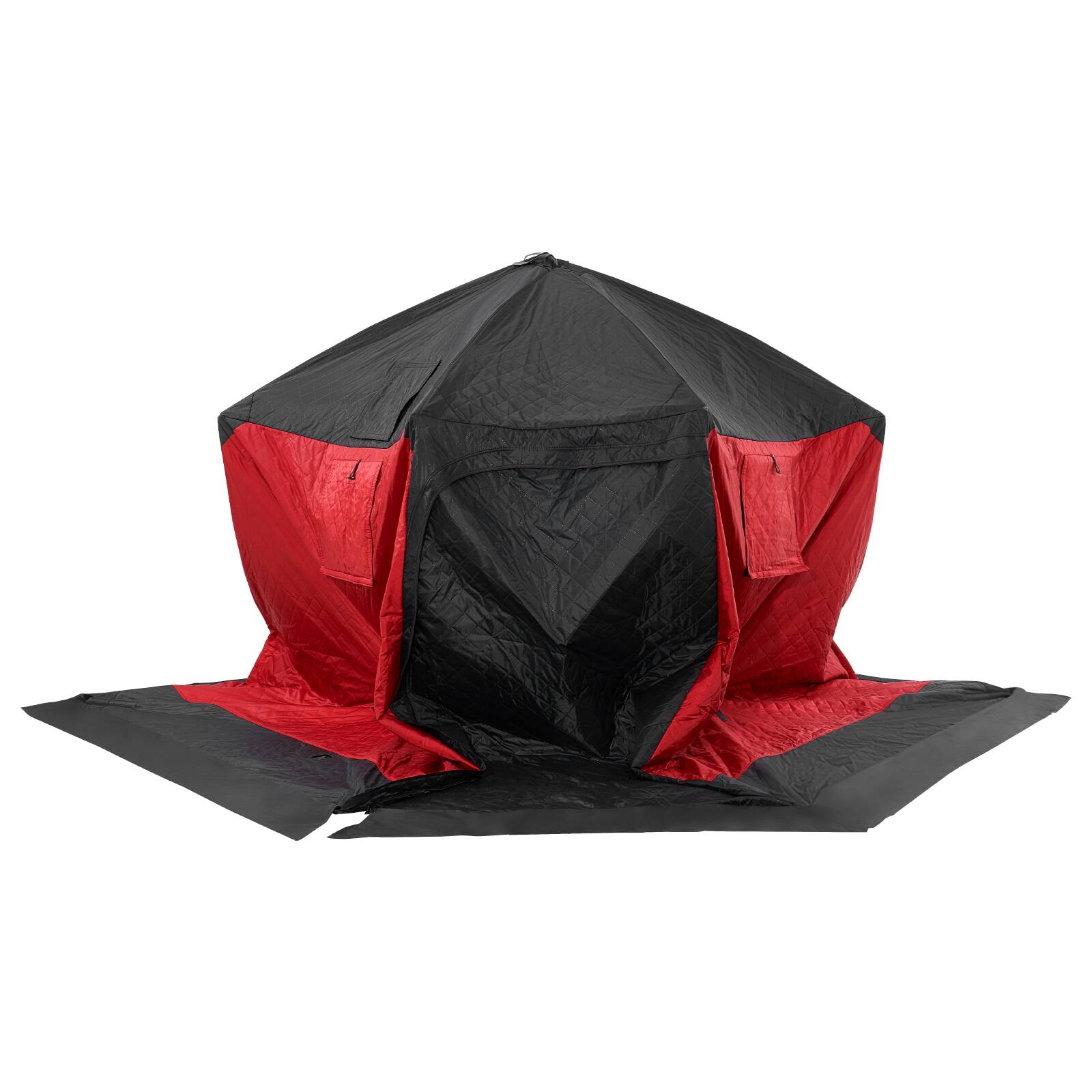 VEVOR Portable Ice Shelter, 4 6 Person Insulated Pop Up Ice