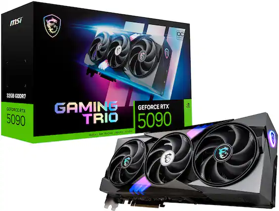 MSI OC ELITE X32 GDDR7 GEFORCE RTX 5090 GAMING GEFORCE RTX TRIO 5090 REFLEX 1 STUDIO RAY TRACING | DLSS 4 | NVIDIA