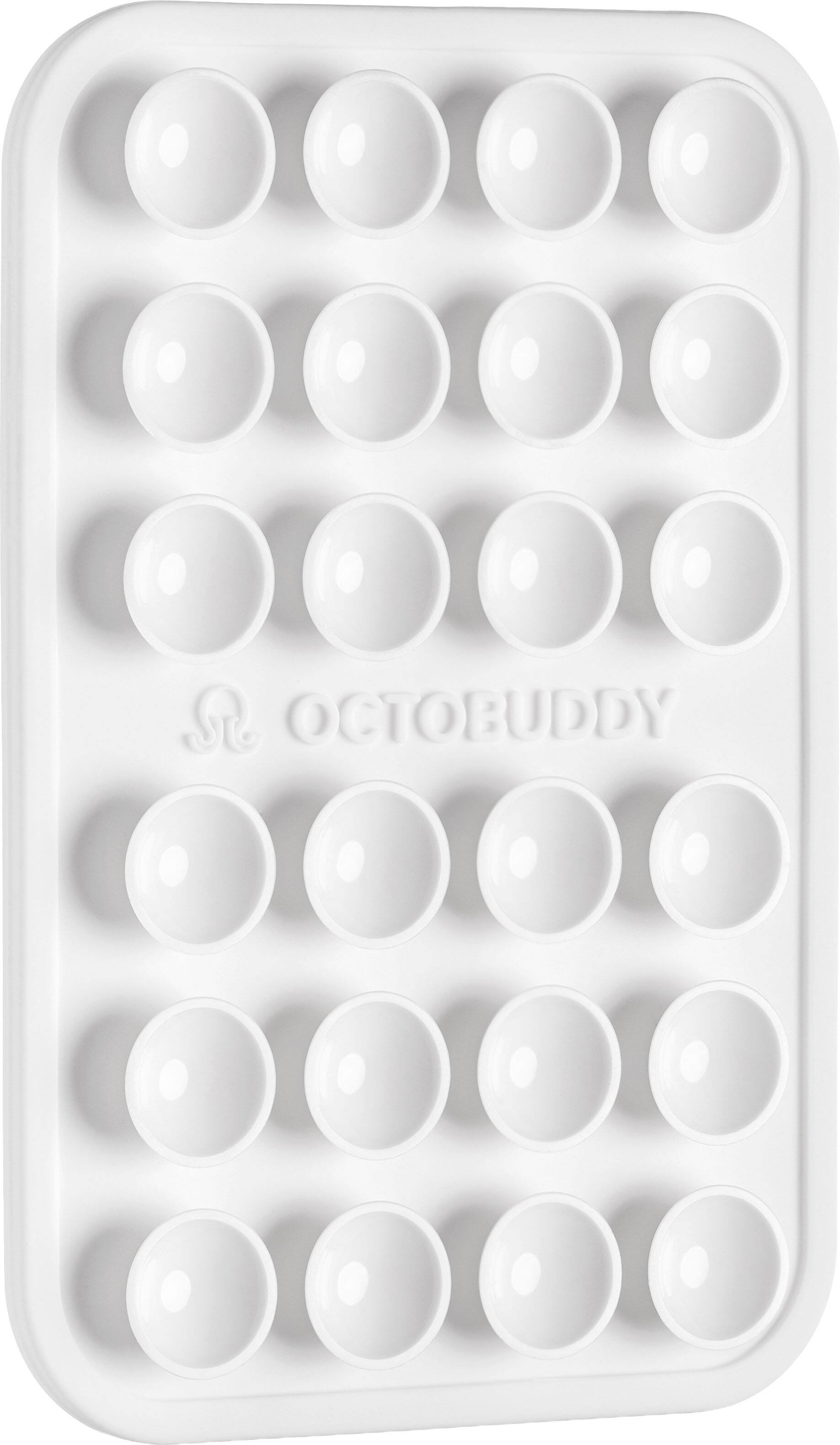 Left. Octobuddy - Octobuddy - Silicone Suction Cup Universal Phone Case Mount Classic - White.