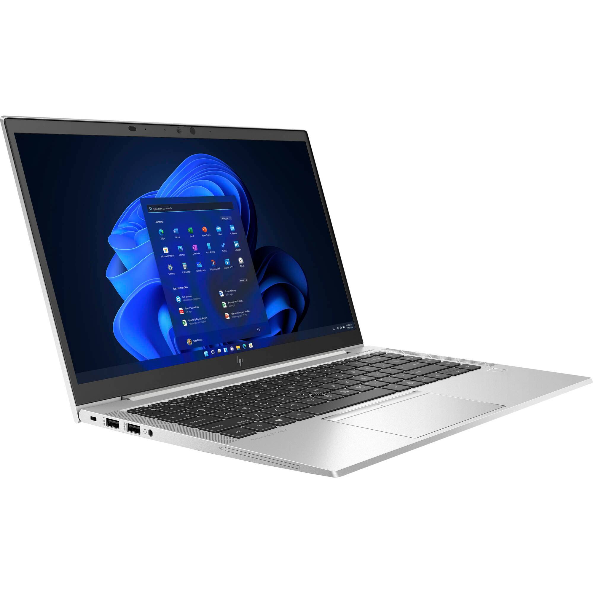 Alt View 1. HP - EliteBook 840 G8 613P5UT#ABA 14.0" IPS FHD Laptop(i5-1135G7, 16GB RAM, 512GB SSD, Win 11 Pro) - Silver.