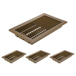 Unique Bargains - 6x10 Inch Floor Vent Covers, 4pcs Heavy Duty Metal Walkable Air Vent Covers, Adjustable Air Supply Lever for Home Office - Black