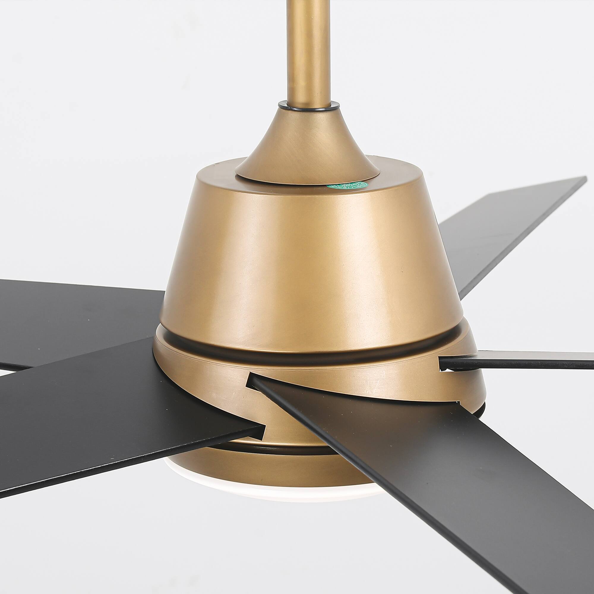 Alt View 10. Vaczon - 52" Transition Dimmable LED Smart Ceiling Fan with Light and App, Remote and Reversible Blades - Gold.