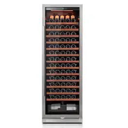 Ca'Lefort - 24 inch 166-Bottle Wine Cooler Refrigerator | Freestanding/Built-In for Home, Bar & Office - Stainless Steel