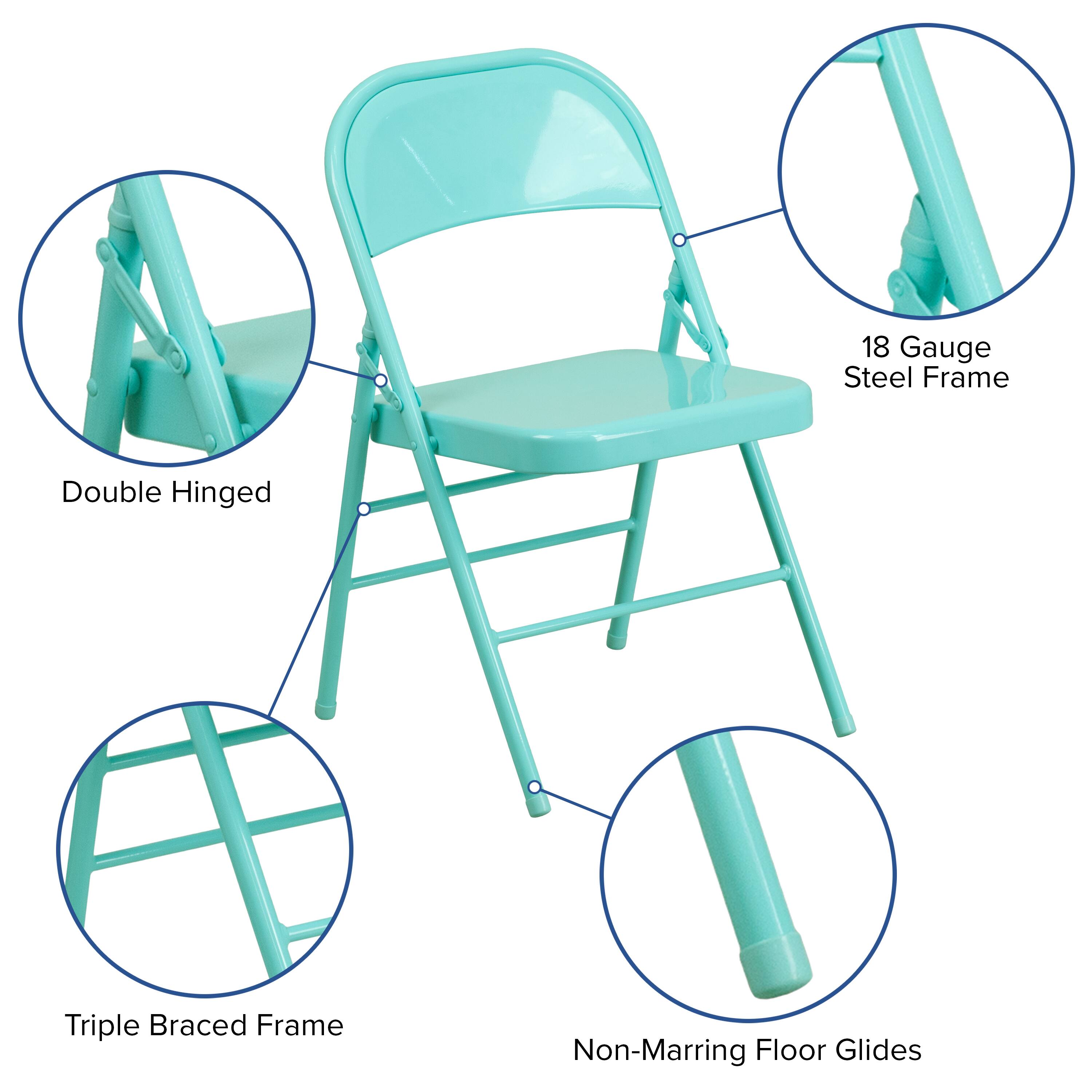 18 Gauge Steel Frame Double Hinged Triple Braced Frame Non-Marring Floor Glides