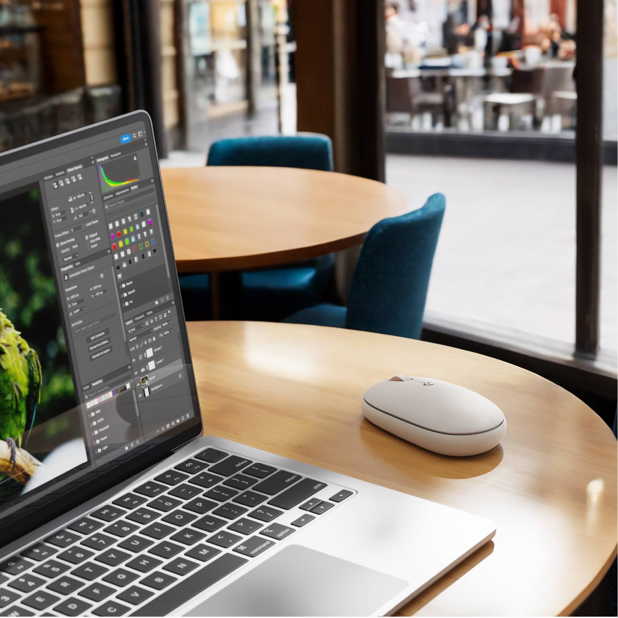 Alt View 9. Satechi - OntheGo™ Bluetooth Mouse - Sand.