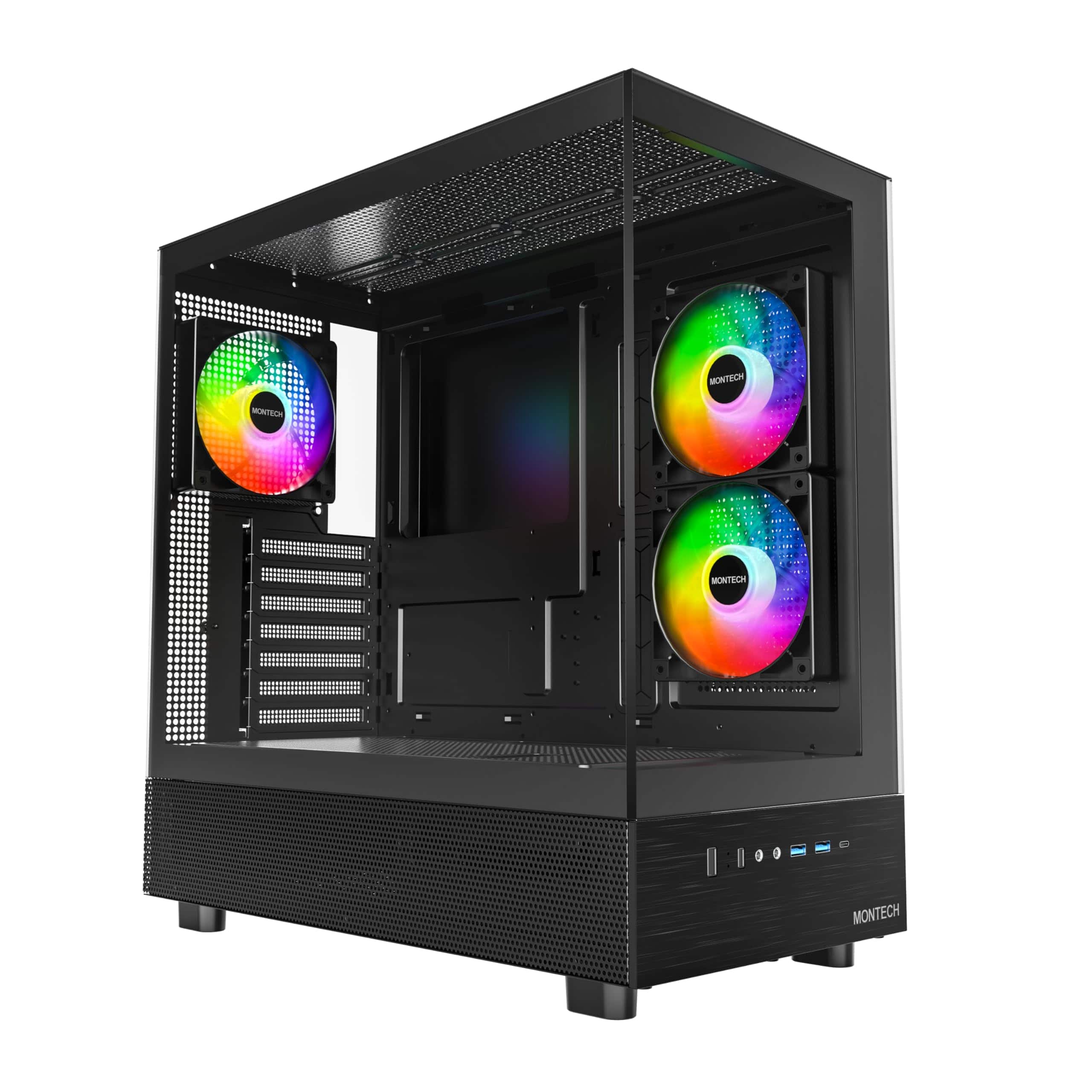 Montech - XRB ATX Mid-Tower PC Gaming Case - Black