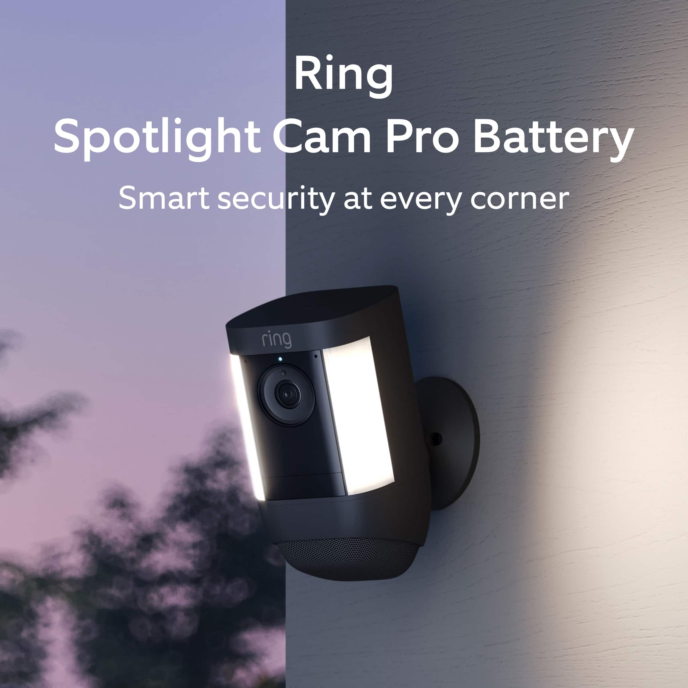 Ring Spotlight Cam Pro Battery: Smart security at every corner.