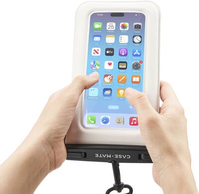 Case-Mate - Sand Dollar Waterproof Floating Pouch for most Cell Phones - Gray/Black Case-Mate - Sand Dollar Waterproof Floating Pouch for most Cell Phones - Gray/Black