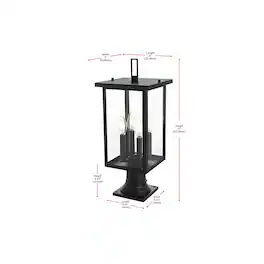 Elegant Lighting - Sheridan 7 inch Outdoor Pendant - Black