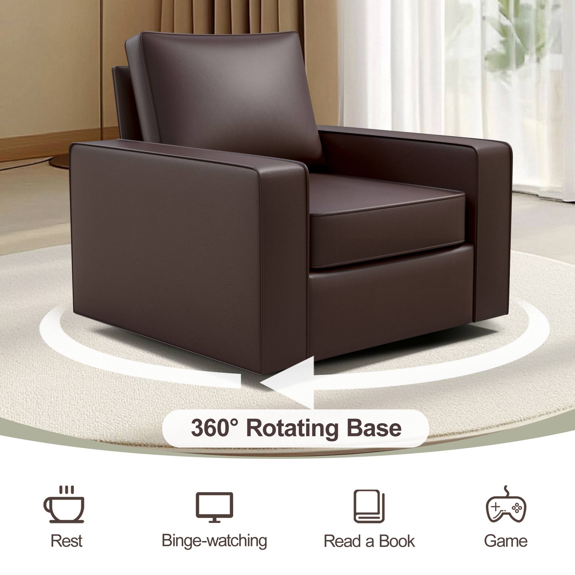 360° Rotating Base

- Rest
- Binge-watching
- Read a Book
- Game