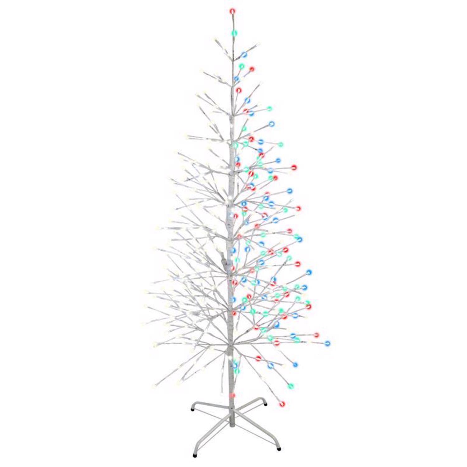 Front. Celebrations - Celebrations LED Multi Birch 5.5 ft. Yard Decor - Multicolored.