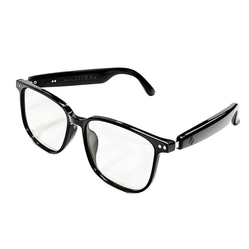 Cluzine - Smart Glasses Photochromic Lens Bluetooth Music Call AI Real-Time Translation - Black