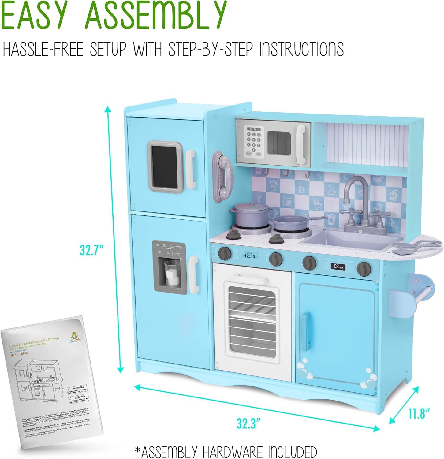 EASY ASSEMBLY HASSLE-FREE SETUP WITH STEP-BY-STEP INSTRUCTIONS
32.7"
32.3"
11.8"
*ASSEMBLY HARDWARE INCLUDED