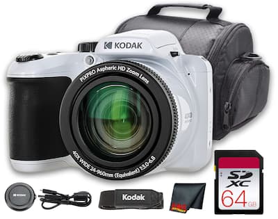 Kodak PIXPRO AZ405 Digital Camera (White) (AZ405WH) + 64GB Card + Kodak PIXPRO AZ405 Digital Camera (White) (AZ405WH) + 64GB Card +