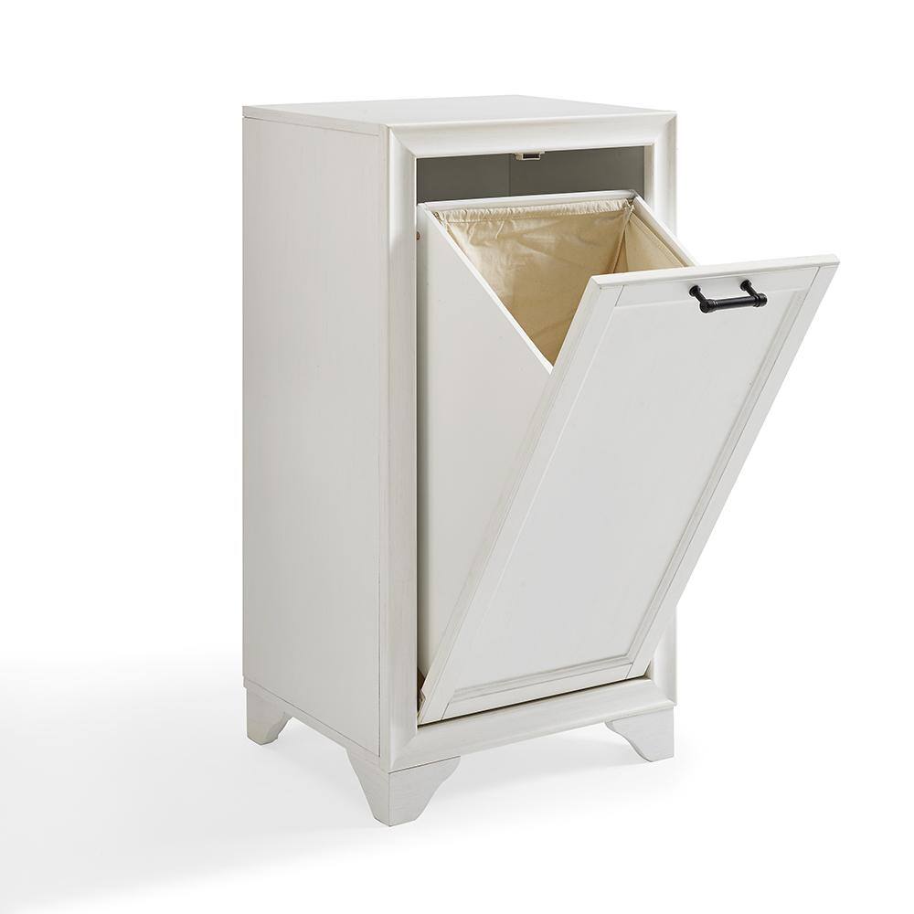 Angle. Crosley Furniture - Tara Laundry Hamper - White.