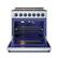 Alt View 1. Thor Kitchen - Gordon Ramsay Series by Thor Kitchen 6.0 Cu. Ft Freestanding Gas Range with Navy Blue Hardware - Stainless Steel.