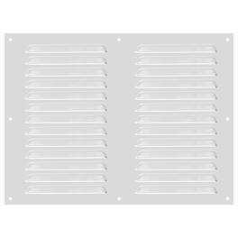 Unique Bargains - 12"x16" Aluminum Vent Cover, Screen Air Grille Ventilation Cover HVAC Louvered Grill Built-in Mesh for Home - Silver