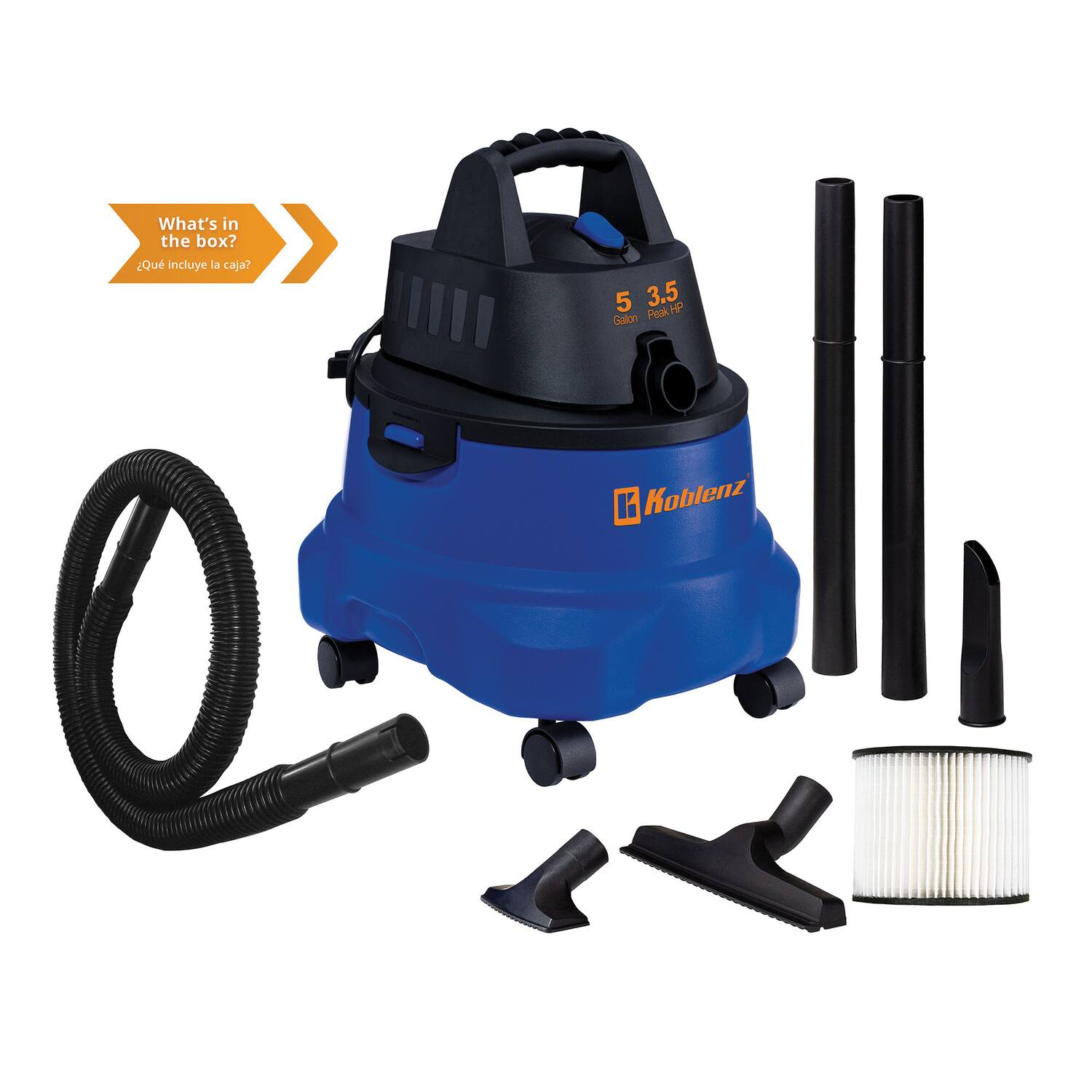 What's in the box?  
¿Qué incluye la caja?  

5.3.5  
Gallon Peak HP  

Koblenz