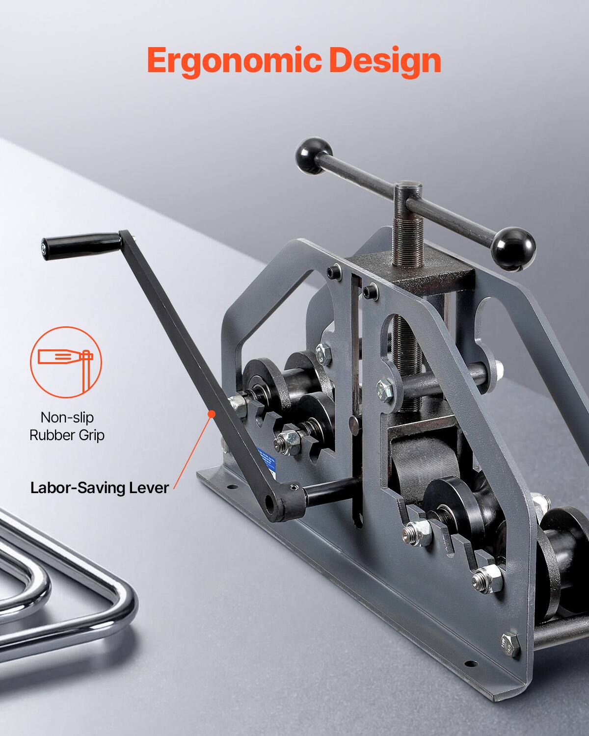 Ergonomic Design

- Non-slip Rubber Grip
- Labor-Saving Lever