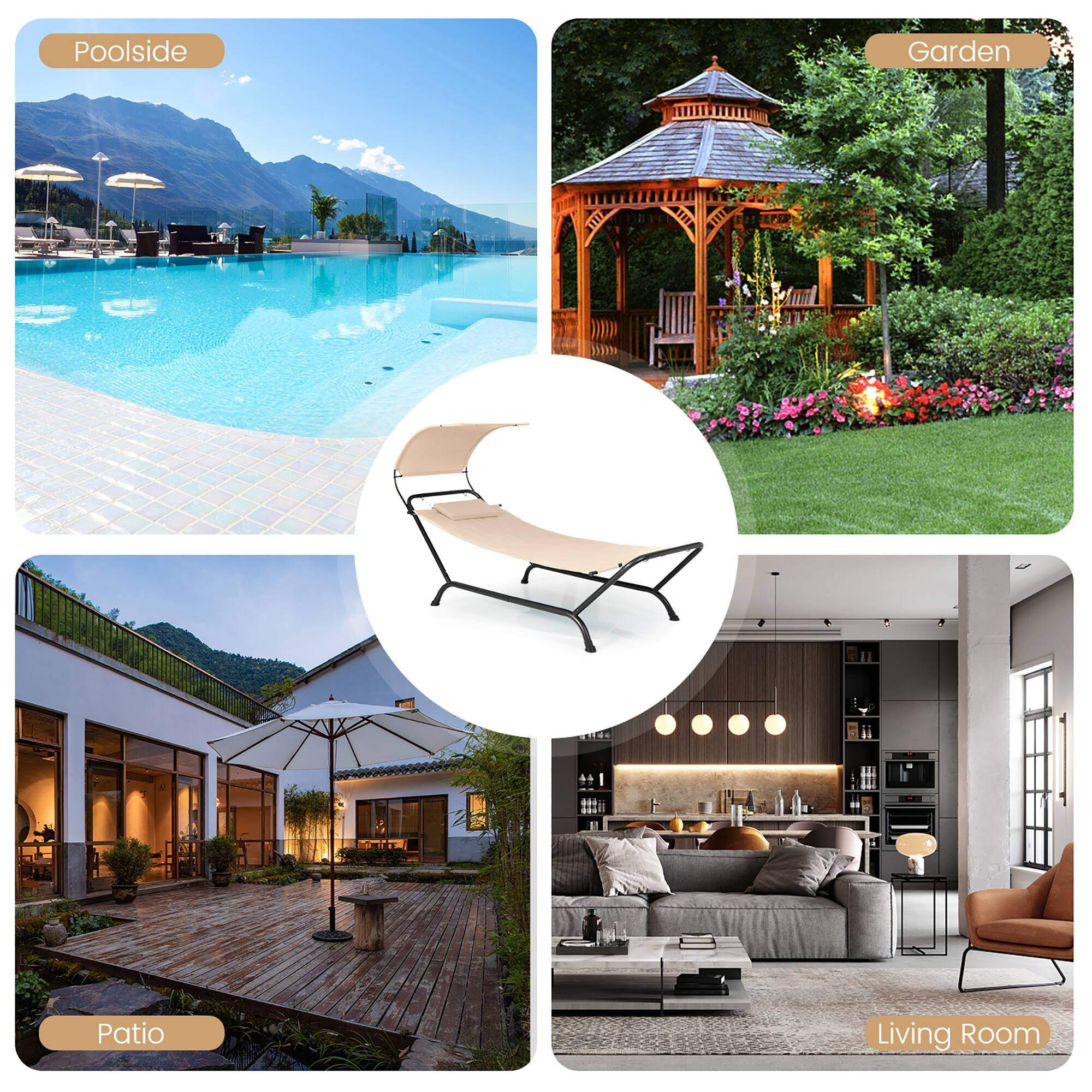 Poolside, Garden, Patio, Living Room