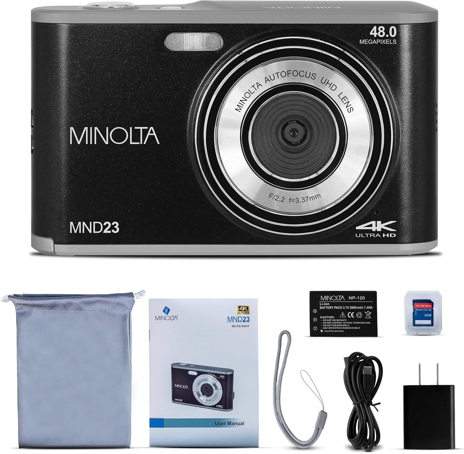 Minolta 48 Mega Pixels Point & Shoot Digital Camera with Rear
