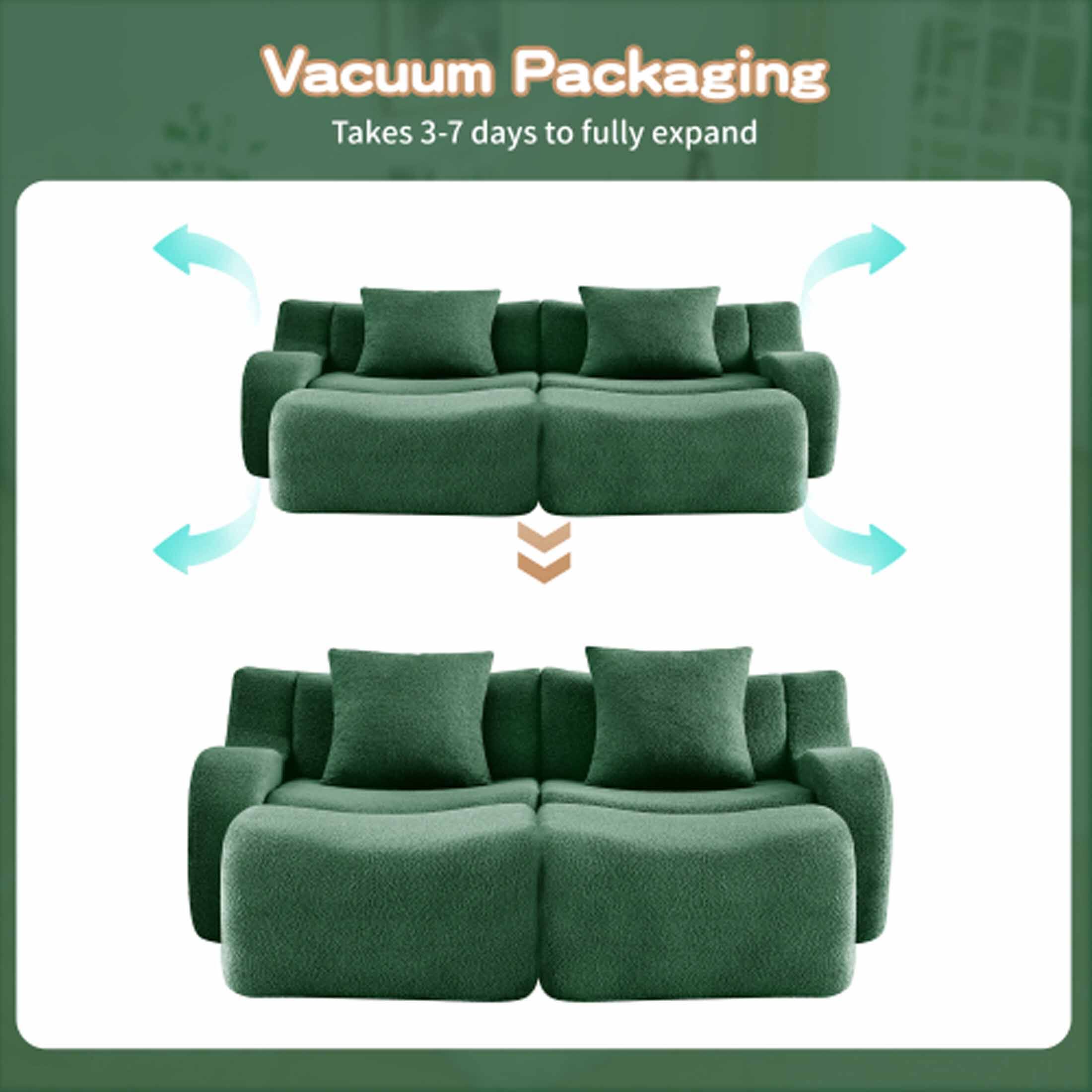 Vacuum Packaging  
Takes 3-7 days to fully expand