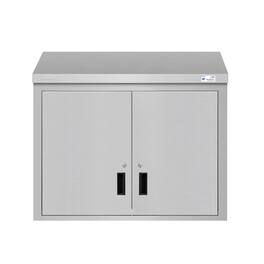 Koolmore - 36 in. Kitchen Wall Cabinet with Hinged Doors and 2 shelves in Stainless-Steel (KM-WMC-1536-S) - Stainless Steel