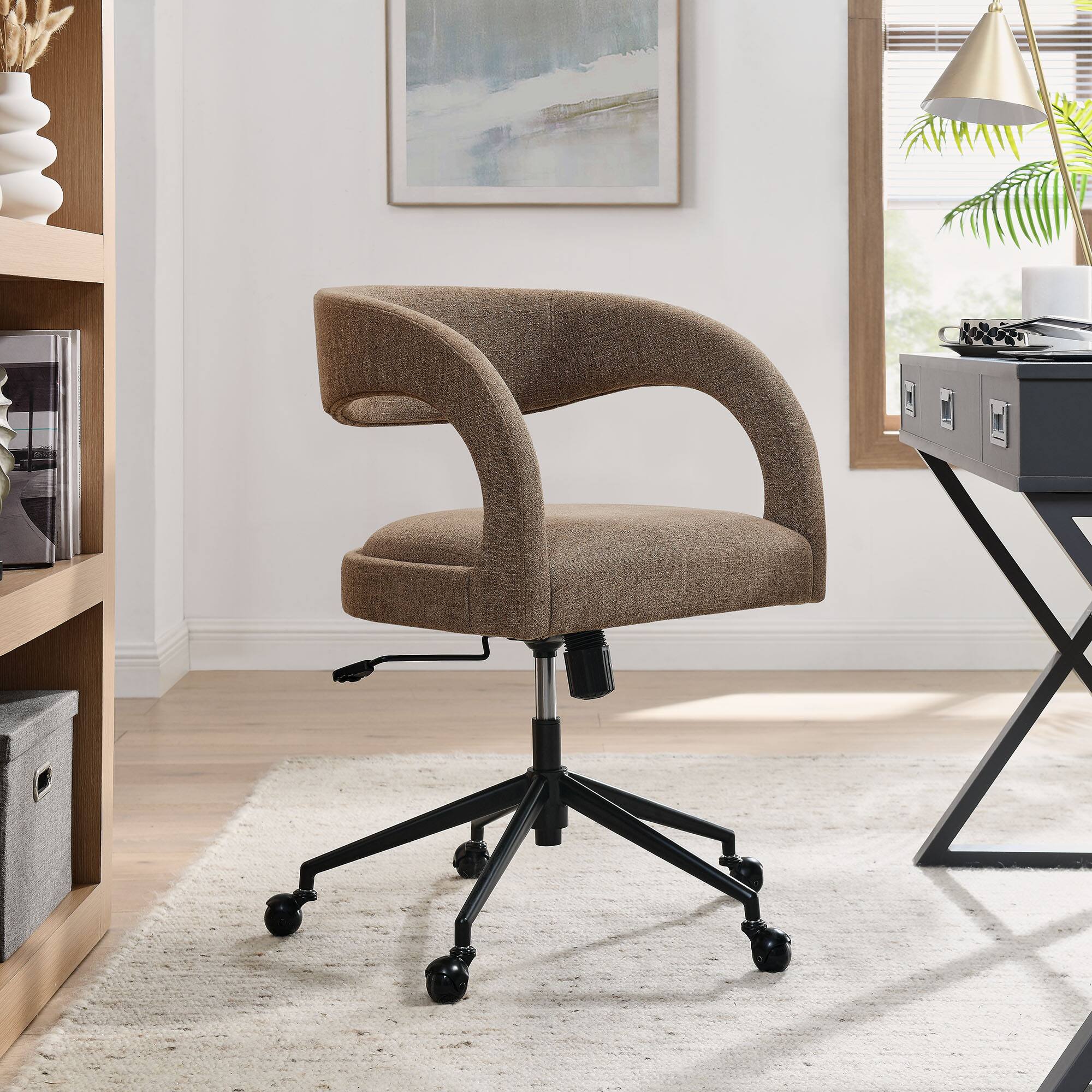 Alt View 5. Modway - Pinnacle Upholstered Office Chair by Modway - Mocha.