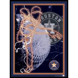 Fan Creations - Houston Astros 12'' x 16'' Framed Neon Player Print - Black