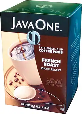 JAVA ONE™
14 SINGLE-CUP COFFEE PODS
FRENCH ROAST DARK ROAST
A UNIQUE COFFEE EXPERIENCE
NET WT 4.4 OZ (126g)