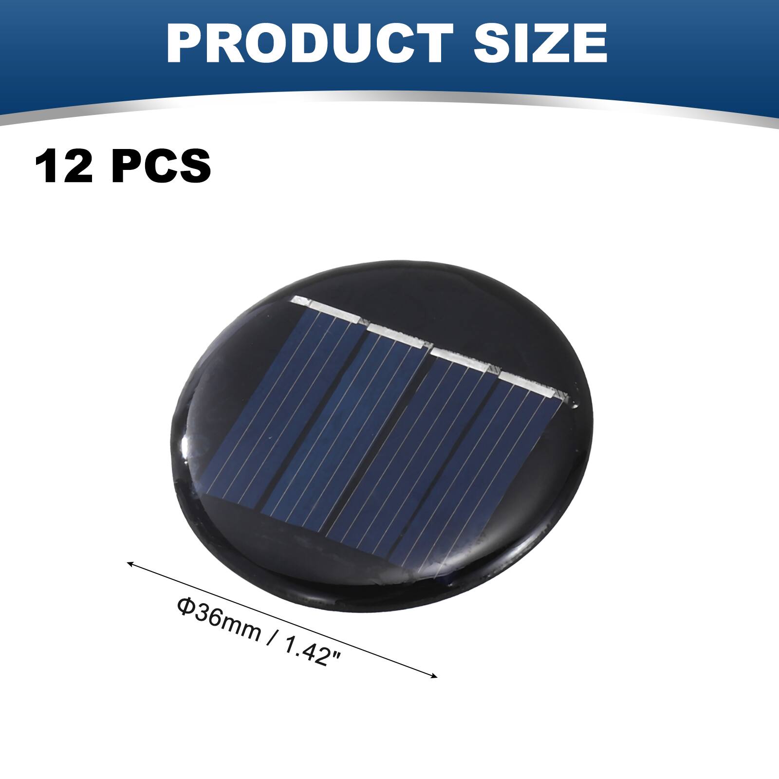 PRODUCT SIZE  
12 PCS  
36mm / 1.42"