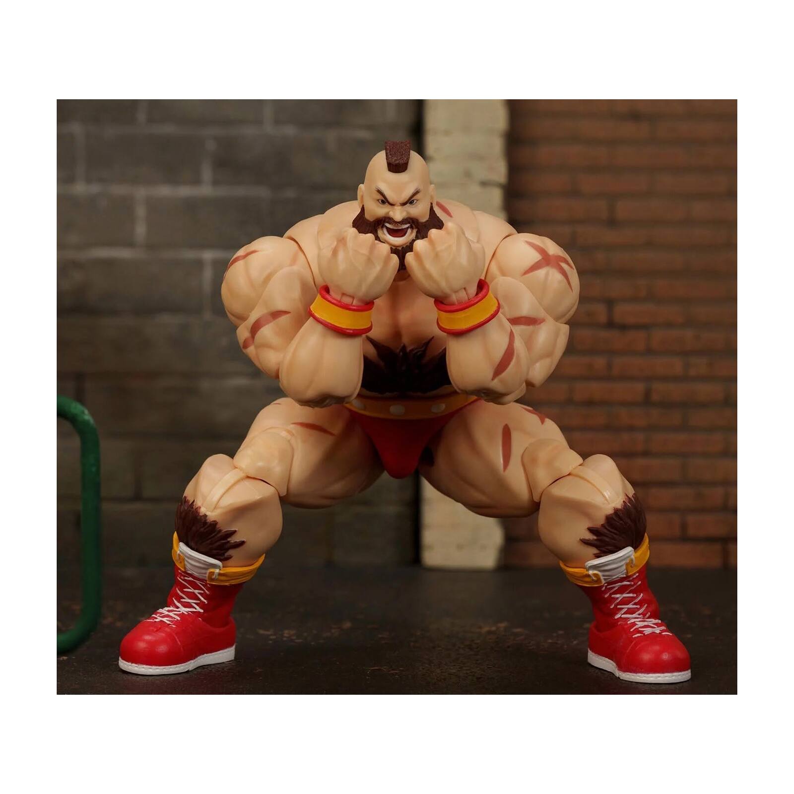 Alt View 2. Jada - Zangief 7.5" Moveable Figure with Accessories and Alternate Head and Hands Ultra Street Fighter II Game Model by Jada.