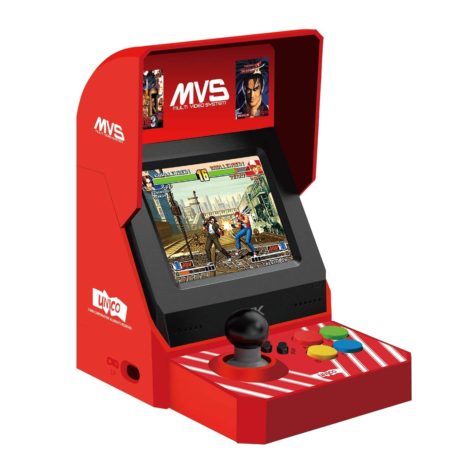 MVS Mini Home Arcade Console with 45 SNK Classic Games Including King of Fighters, Metal Slug, Samurai Showdown and More