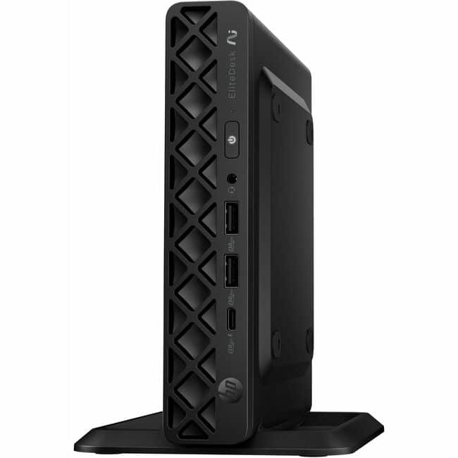 HP - EliteDesk 8 G1a Desktop Computer - AMD Ryzen AI 5 PRO 340 - 32 GB - 512 GB SSD - Mini PC - Jack AMD Chip - Black