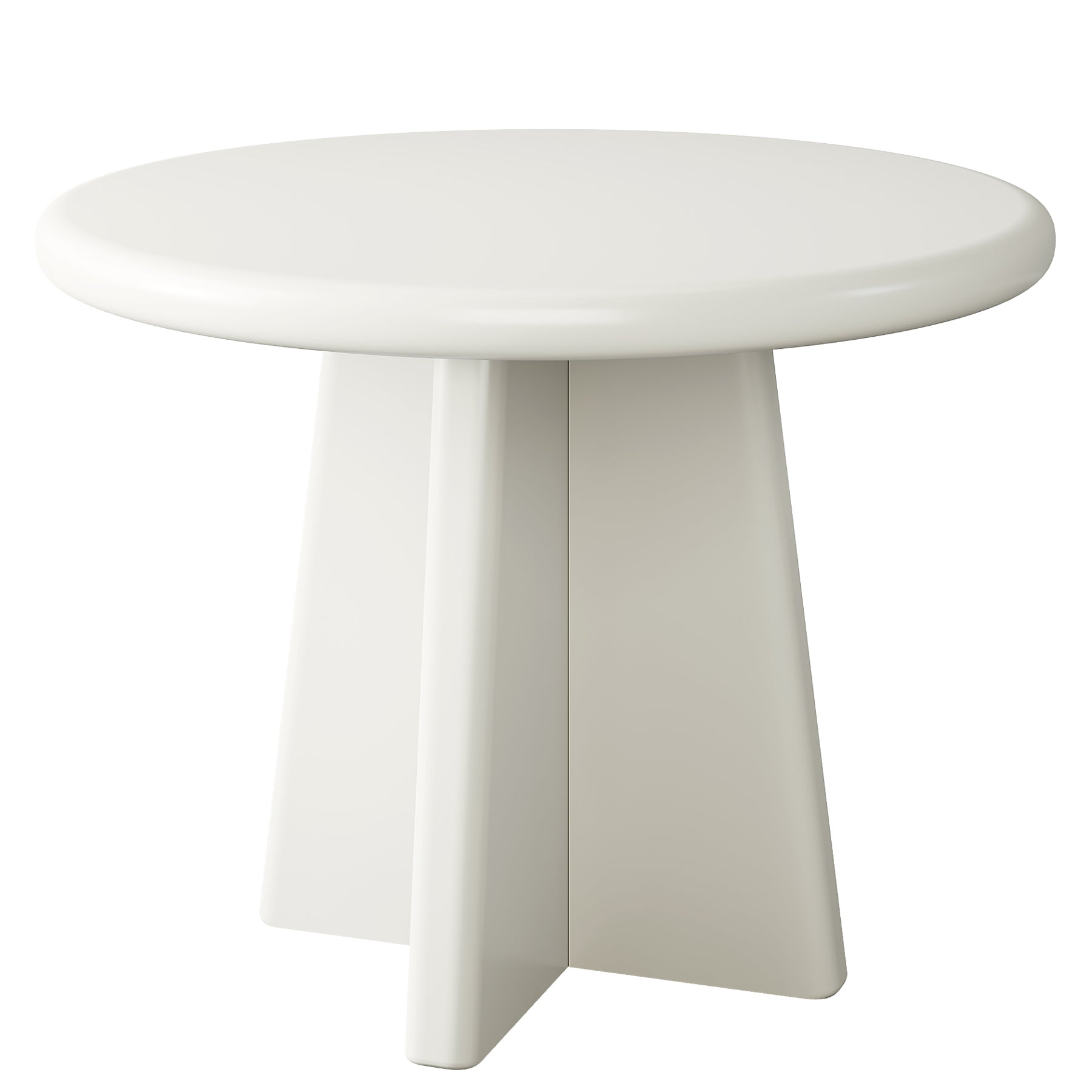 Alt View 5. Tribesigns - Dining Table with Engineered Wood Construction and Round Top for Everyday Meals and Family Gatherings - White.