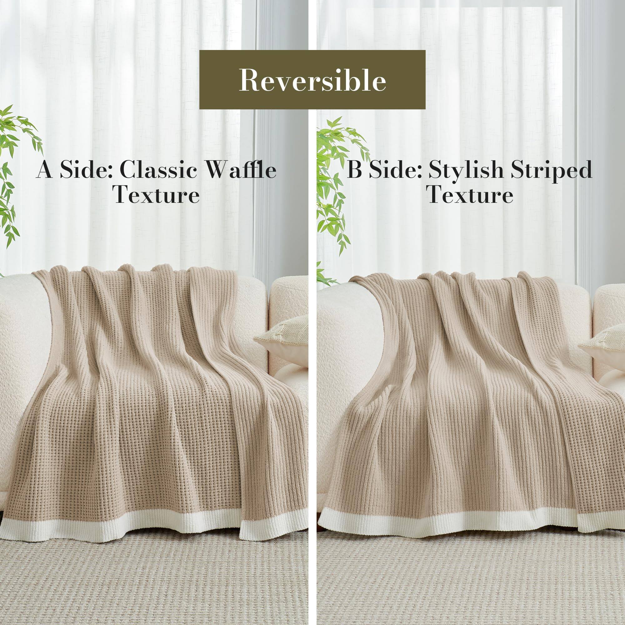 Reversible

A Side: Classic Waffle Texture

B Side: Stylish Striped Texture