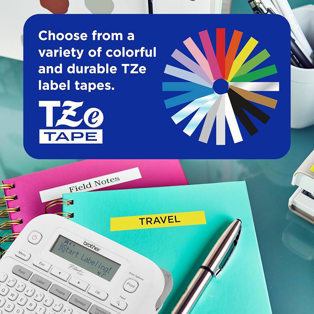 Choose from a variety of colorful and durable TZe label tapes.

TZe TAPE

Field Notes

TRAVEL

Start Labeling!