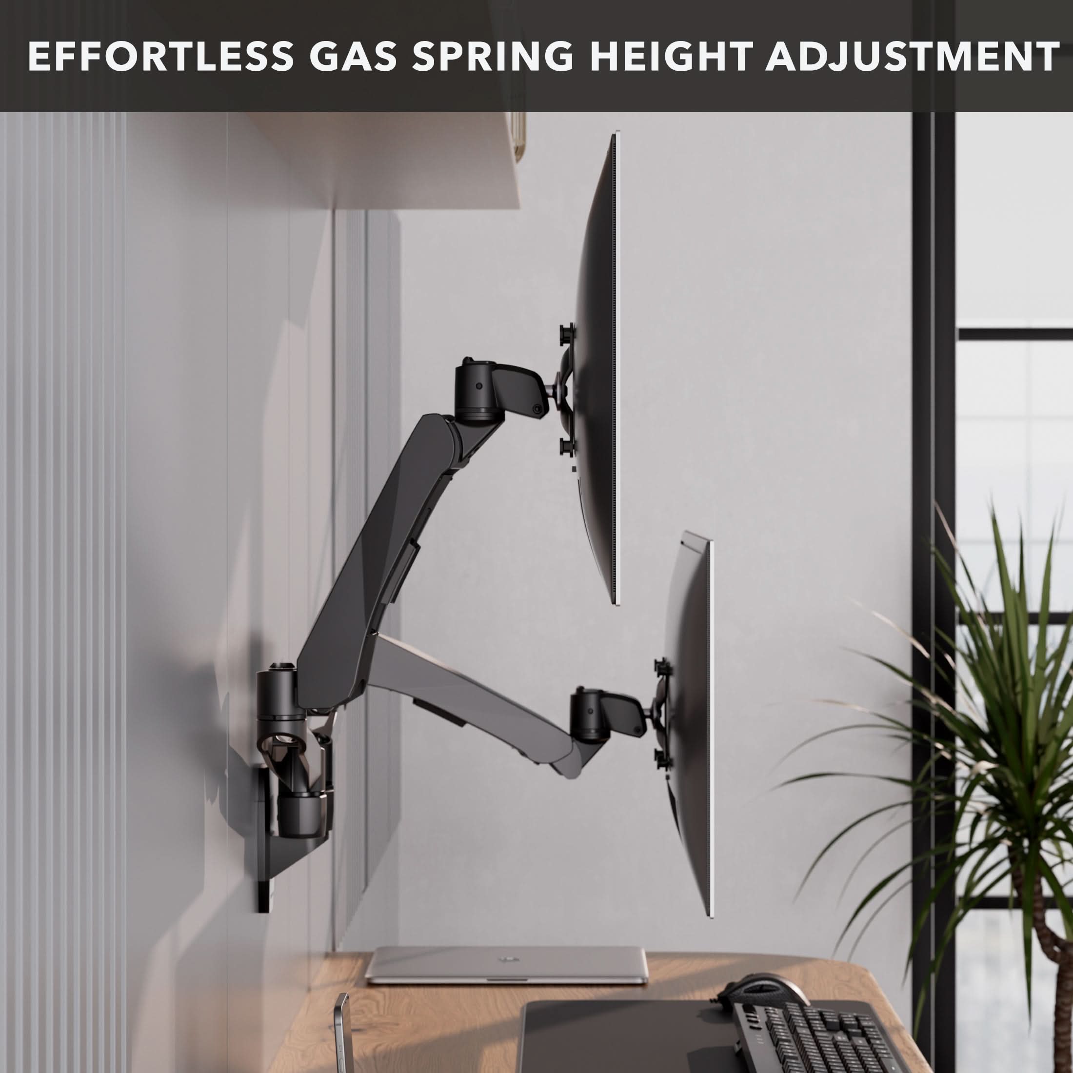 EFFORTLESS GAS SPRING HEIGHT ADJUSTMENT