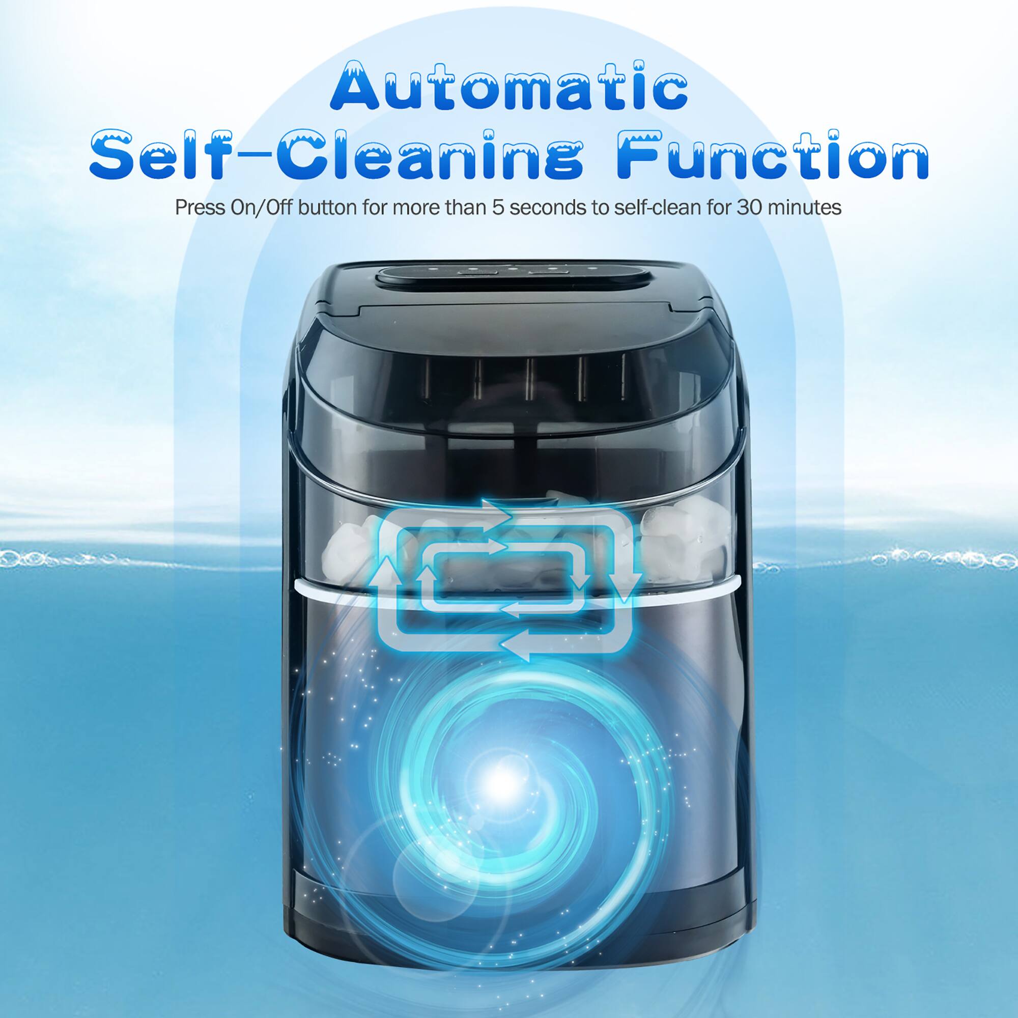 Automatic Self-Cleaning Function  
Press On/Off button for more than 5 seconds to self-clean for 30 minutes