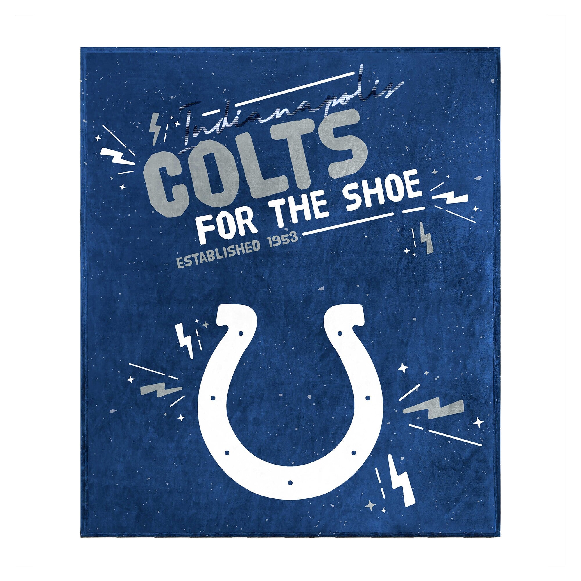 Logo Brands - Indianapolis Colts 60" x 70" Plush Throw Blanket - Multicolor