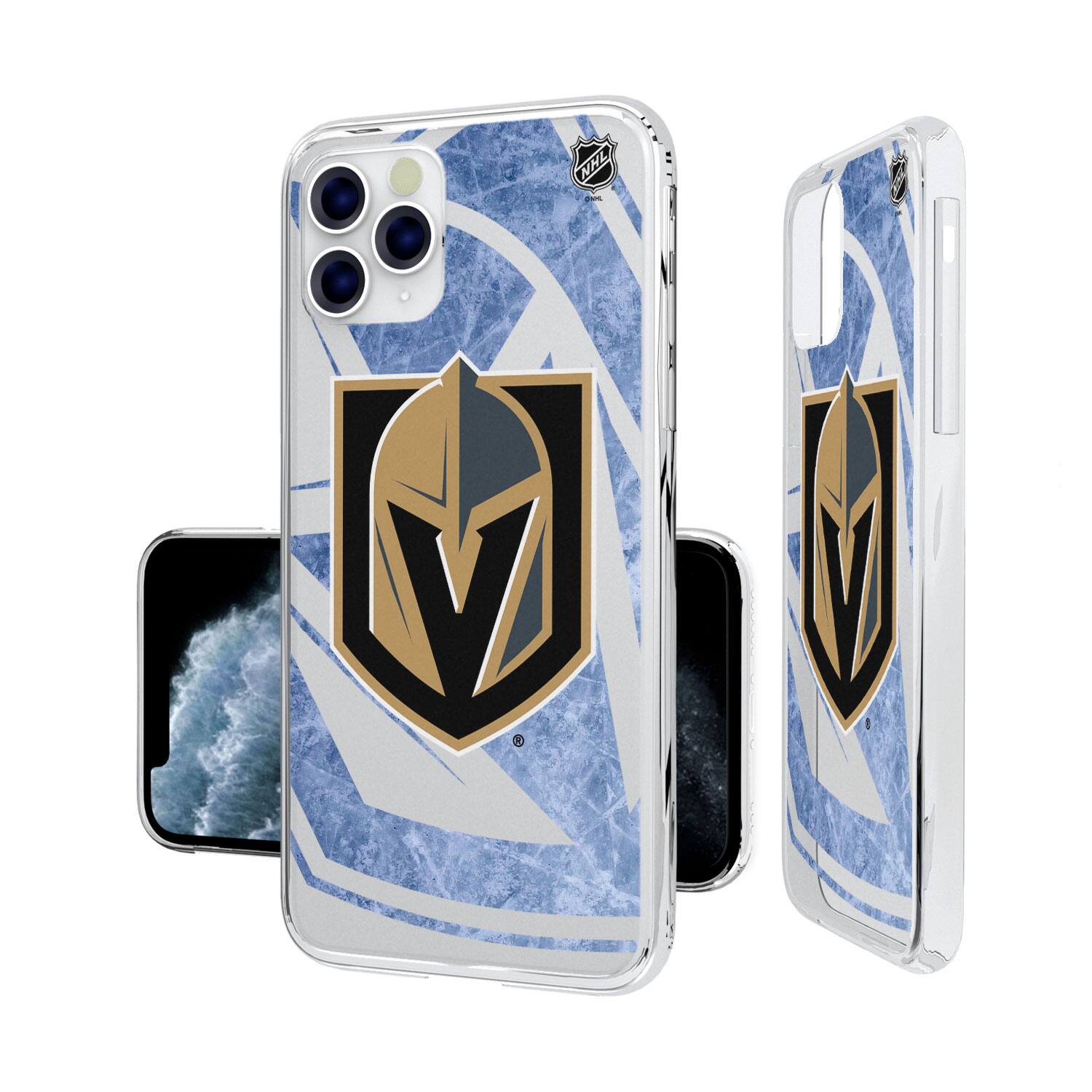 Alt View 3. Keyscaper - Vegas Golden Knights iPhone Clear Ice Case - 13 Pro - Multicolor.
