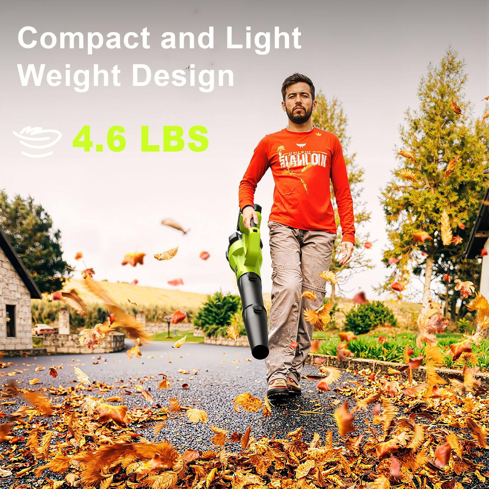 Compact and Light Weight Design  
4.6 LBS